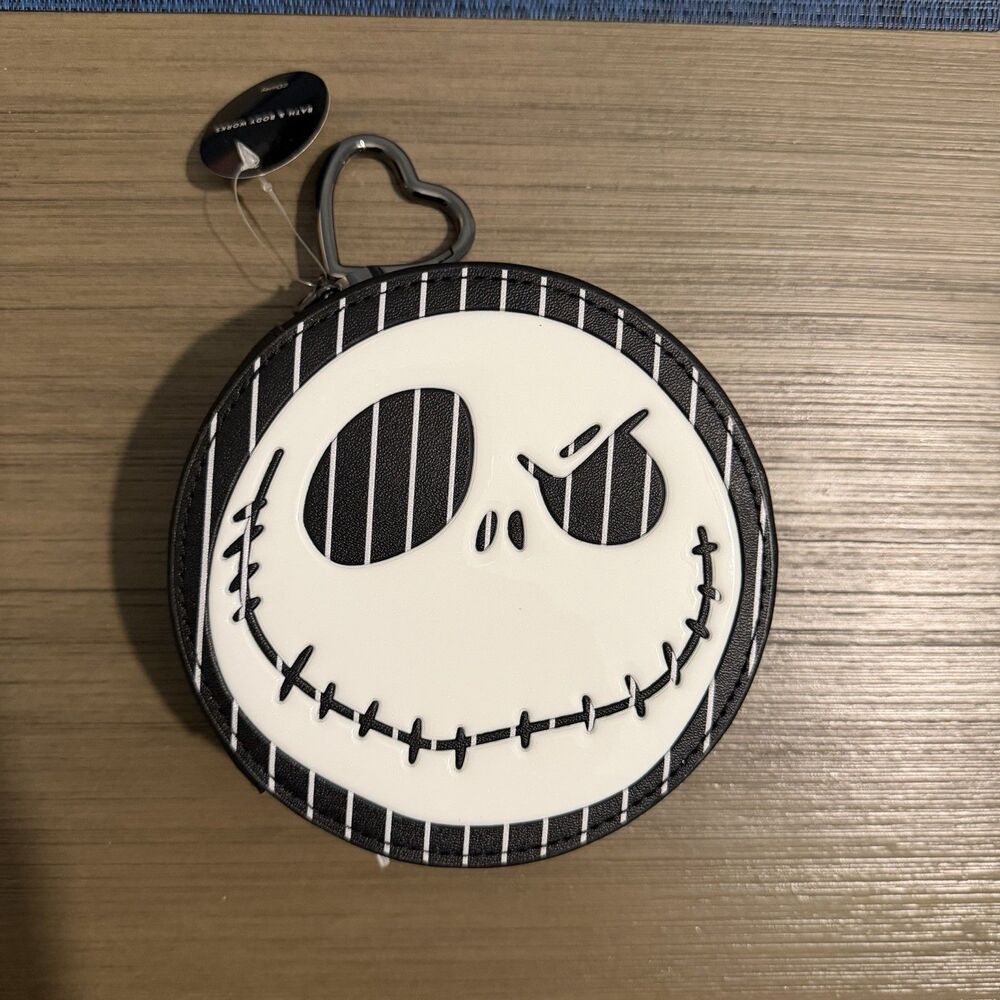 Bath Body Works Nightmare Before Christmas Jack Sally Coin Purse Keychain NEW - Picture 2 of 4